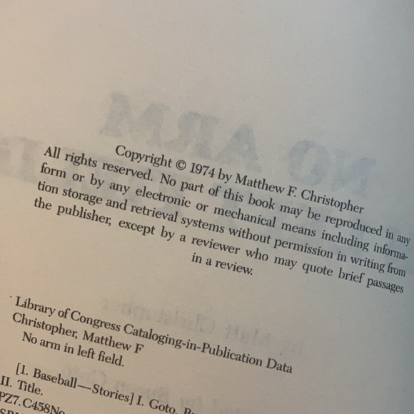 “No Arm in Left Field” kids sports classic book - Picture 11 of 13